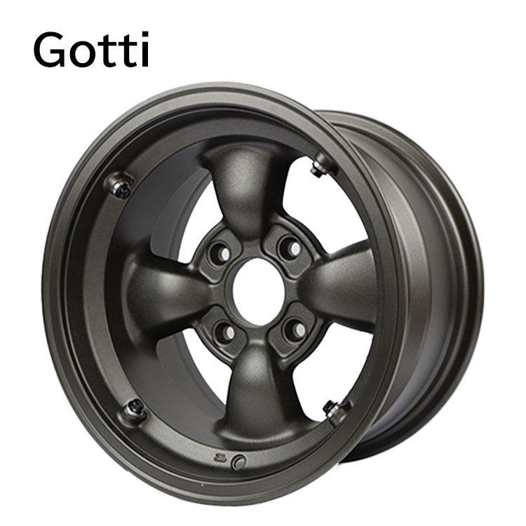 14インチ 4H114.3 7J 7J+0 4穴 ホイール 【1本単品 新品】 ガンメタリック Gotti 送料無料 プライムガレージ