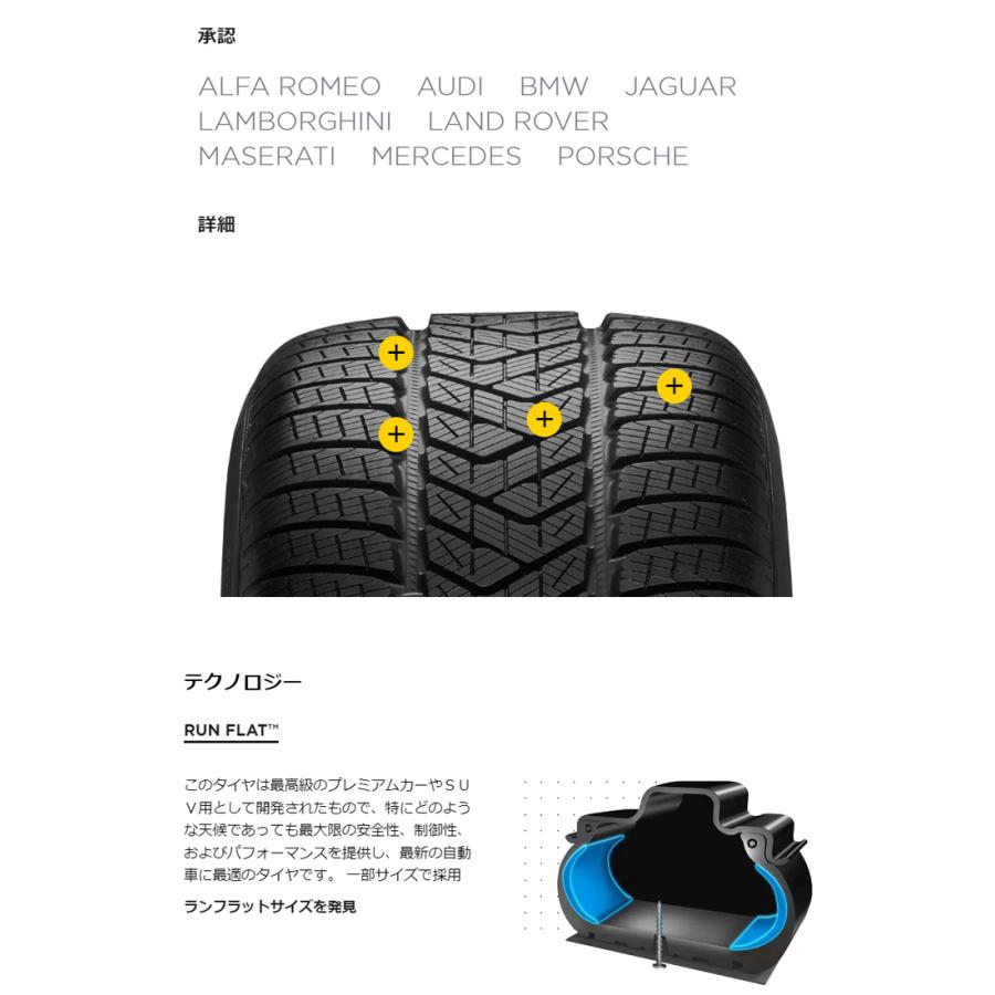 255/55R19 111V XL (N0) 【2本セット 新品】 送料無料 ピレリ スタッドレスタイヤ PIRELLI SCORPION WINTER (19インチ)の画像