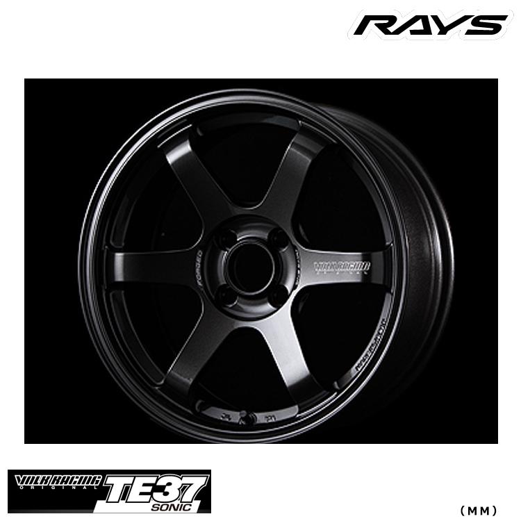 タイヤ・ホイール RAYS VolkRacing TE37 SONIC 16X 7J 35 4h Volk Racing TE37 Sonic 16x8 +35 4x100 in Diamond Dark