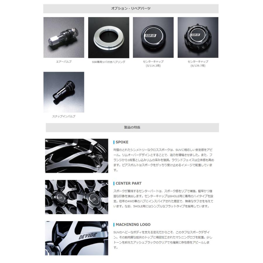 SSR 16インチ 5H114.3 7J 7J+40 5穴 ホイール 【1本単品 新品 