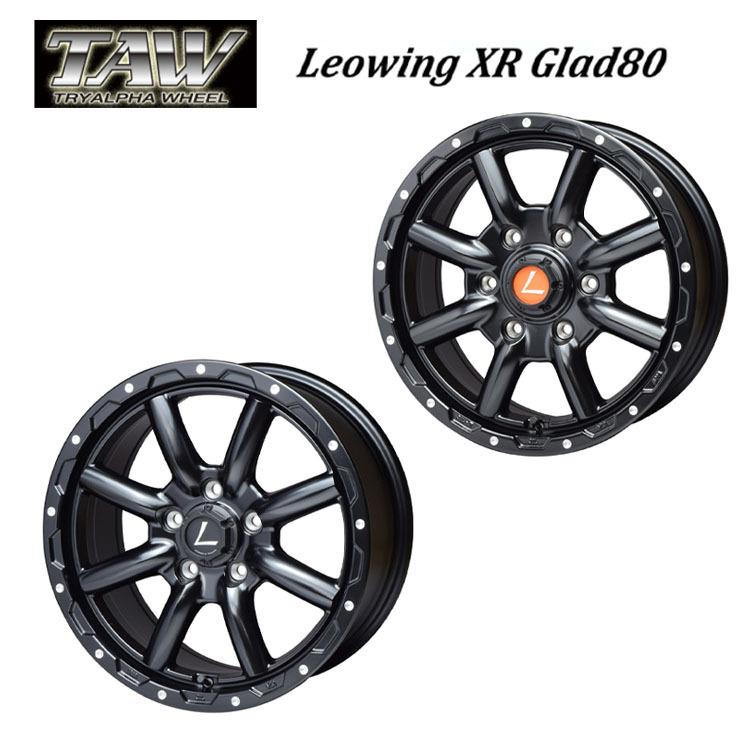 16インチ 5H114.3 7J 7J+38 5穴 ホイール 【1本単品 新品】 セミグロスブラック Leowing XR Glad80 送料無料 トライアルファ