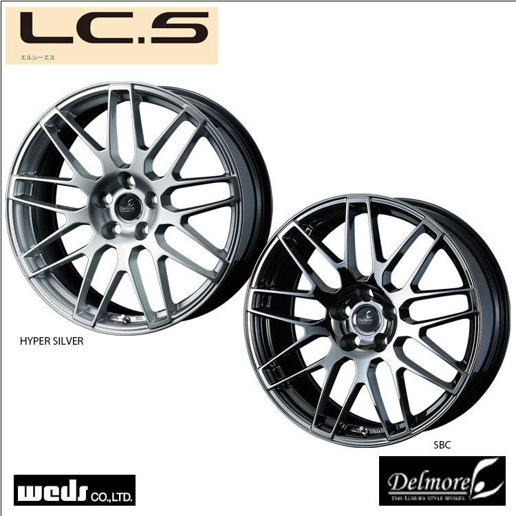 WEDS - 18in 5H114.3 7J 7J+45 5穴 銀輪 【4本仕かける 新品】  DELMORE LC.S レクサス／トヨタ専用ひな型 貨物輸送無料 ウェッズ