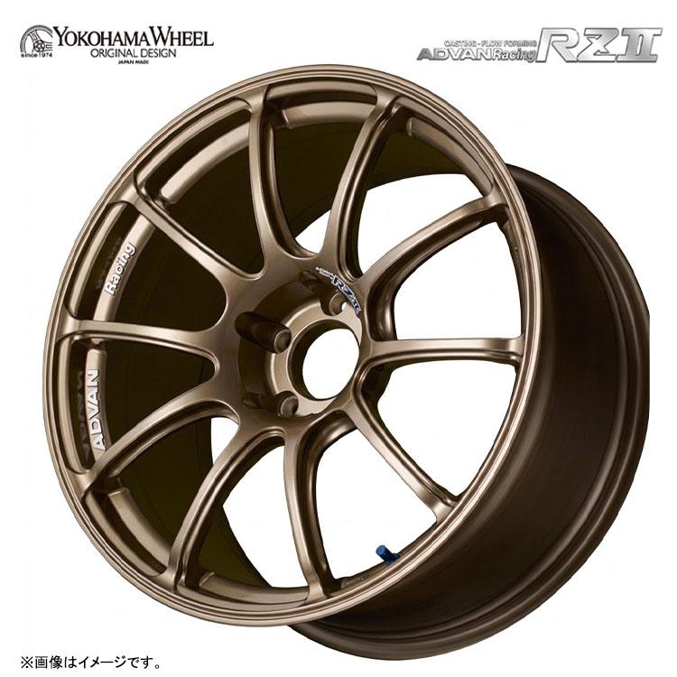 15インチ 4H100 5J 5J+45 4穴 ホイール 【1本単品 新品】 レーシングブロンズ（RBZ） ADVAN Racing RZII ...