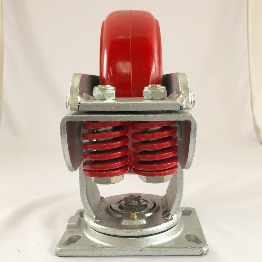 150mm 重荷重用 けん引用 耐荷重800kg スプリング 自在キャスター