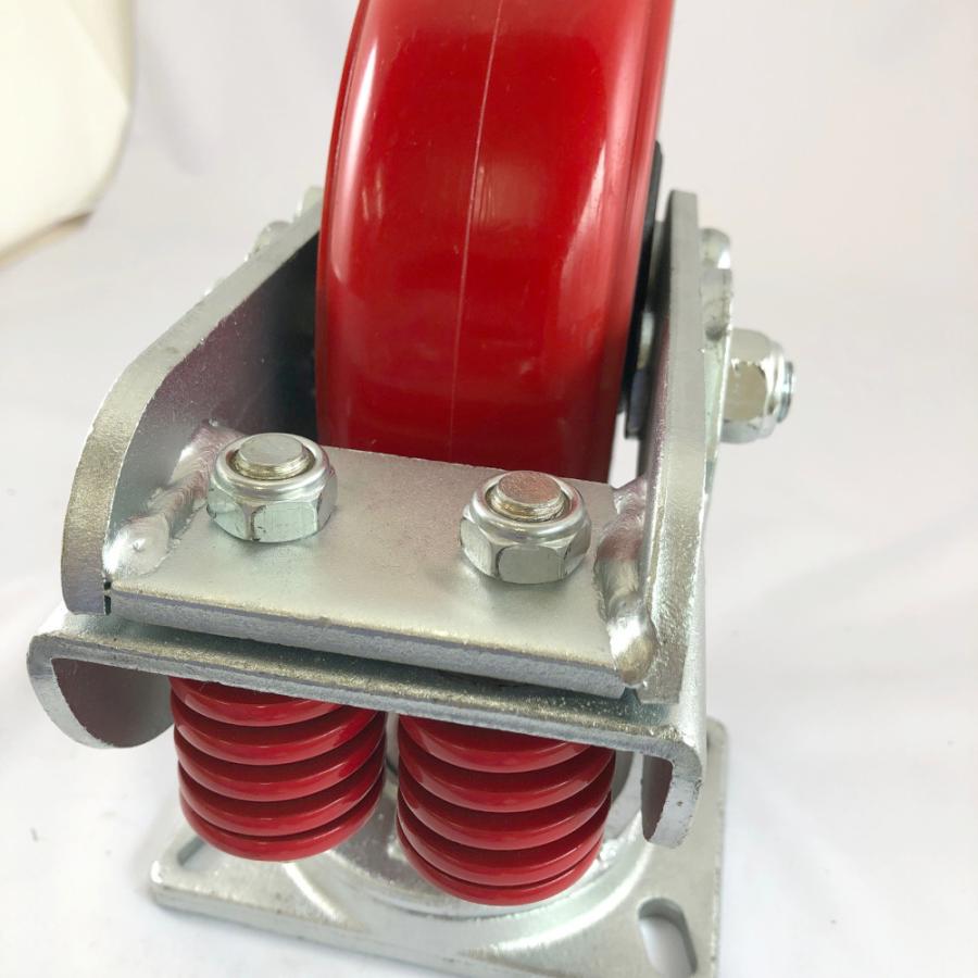 150mm 重荷重用 けん引用 耐荷重800kg スプリング 自在キャスター