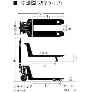 をくだ屋技研 1000kg キャッチパレットトラック 標準型 CP-10L をくだ屋技研 1000kg キャッチパレットトラック 標準型 CP-10L