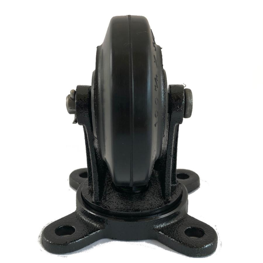 100mm 中荷重用鋳物 自在キャスター ゴム車輪 FCDA-100J-SB diy 100mm 中荷重用鋳物 自在キャスター ゴム車輪 FCDA-100J-SB diy