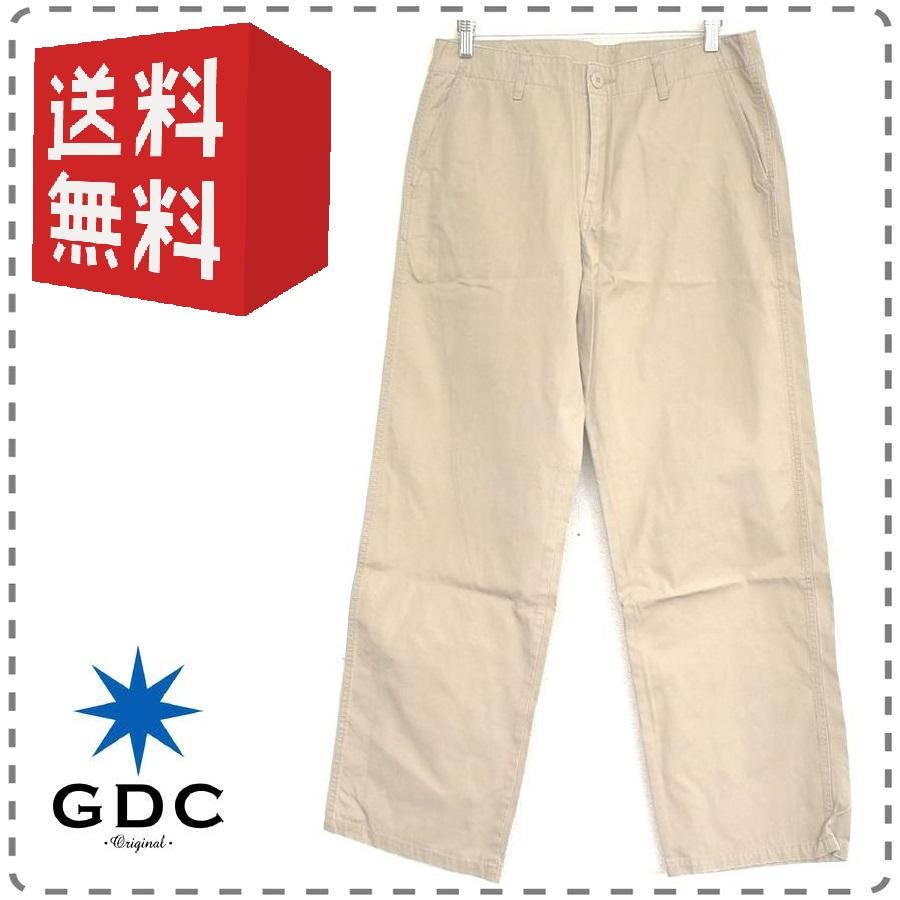 GDC メンズLサイズ ベージュ 日本製 ルーズフィットチノパンツ ジー  