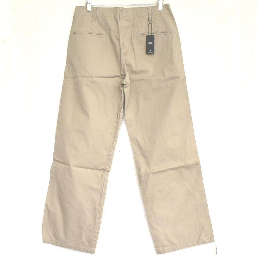 GDC メンズLサイズ ベージュ 日本製 ルーズフィットチノパンツ ジー  