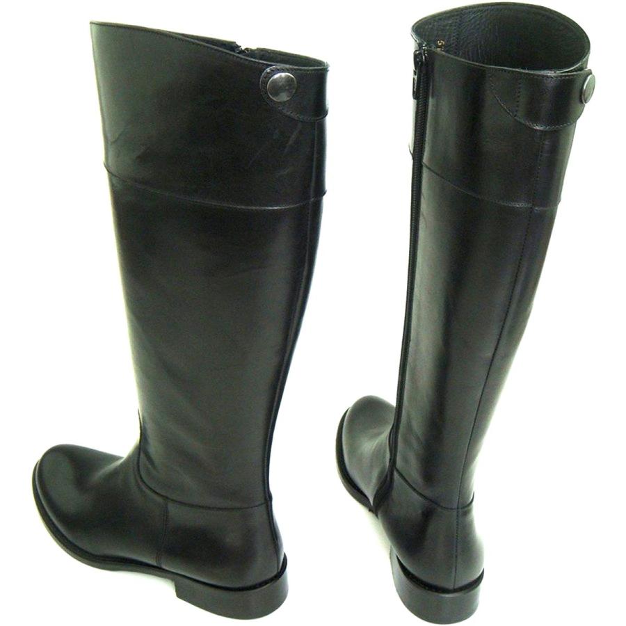 婦人ロングブーツ 【新品】 Bitti 大塚製靴 ジョッキー イタリア製 革底 サイドファスナー 伊勢丹三越オリジナル 黒/ブラック IN-578 大塚製靴 21cm 黒 イタリア製 本革レディースロングブーツ ジョッキー