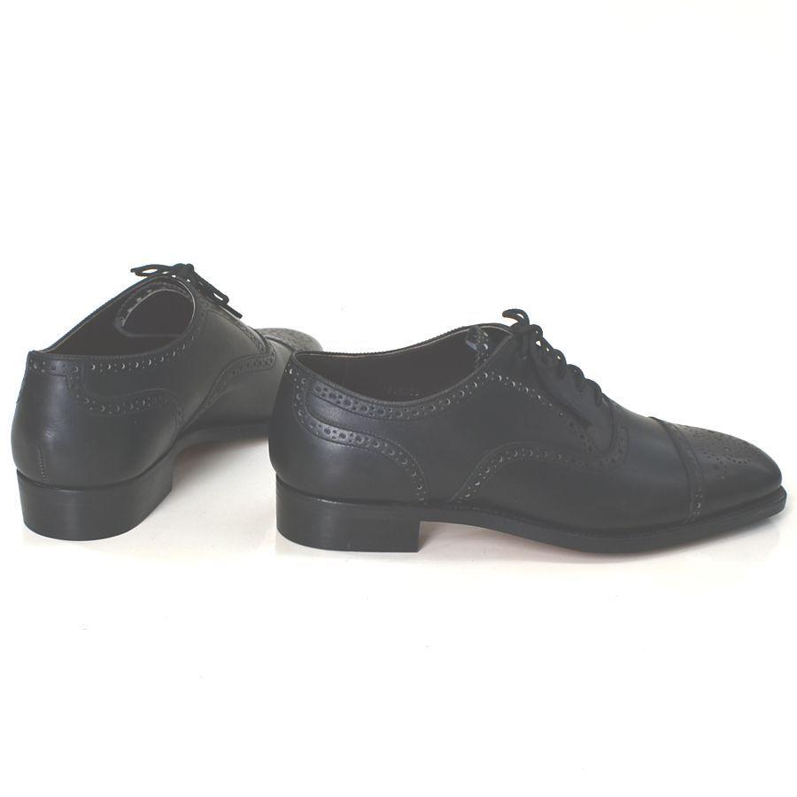 大塚製靴 日本製 本革 パンチドキャップトゥ メダリオン 内羽根