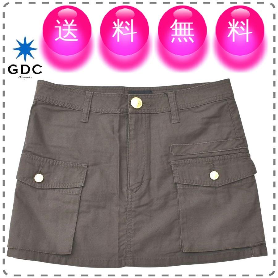 GDC Mサイズ ブラウン 日本製 綿100% ミリタリー ミニスカート デニム ジーディーシー 全国送料無料 A901 : Cyber ...