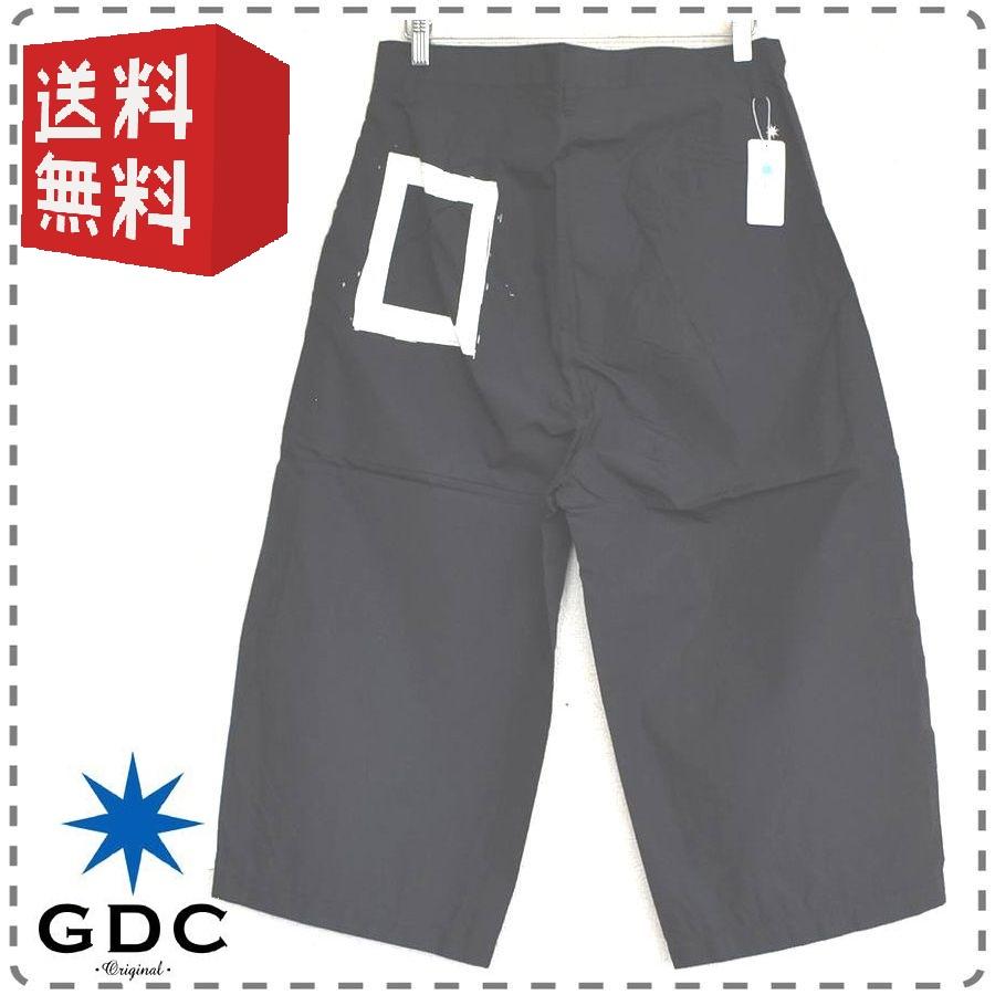 GDC メンズLサイズ 黒 日本製 クロップド ワイドパンツ ジーディーシー