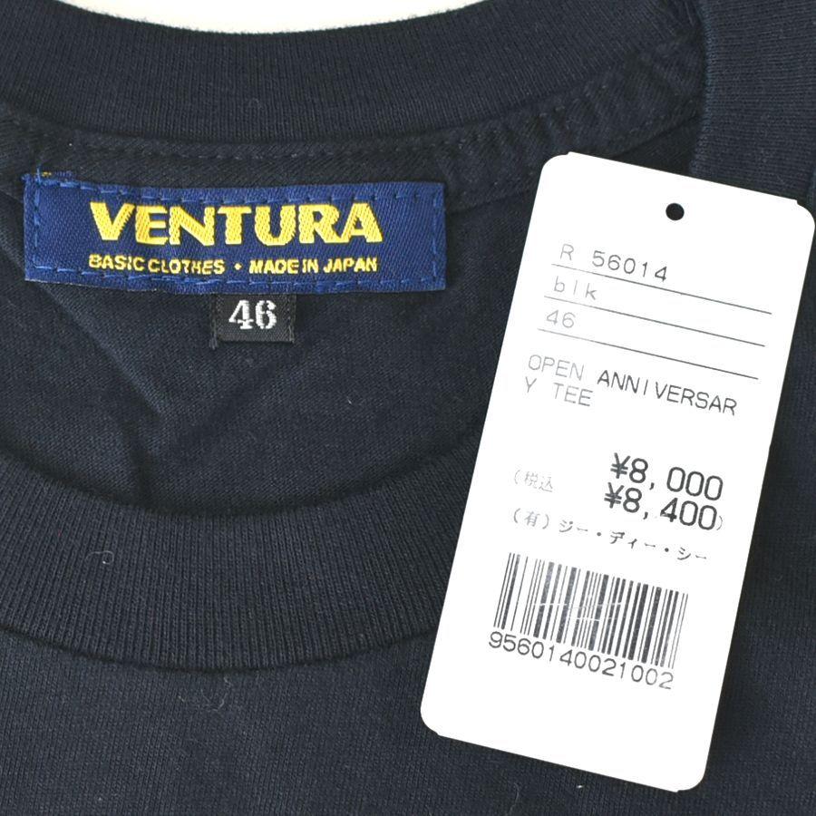 GDC ジーディーシー × VENTURA ベンチュラ メンズ半袖Tシャツ アニバーサリー 黒 綿100% サイズ46 送料無料 A080｜cso｜06