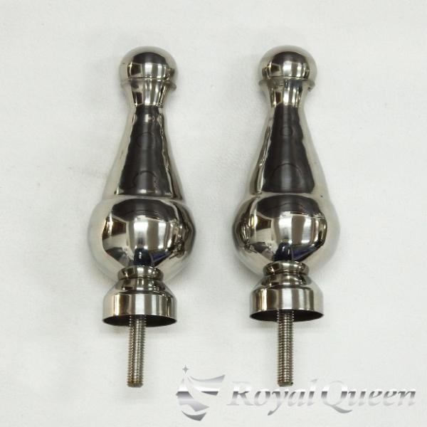 旗棒 コーナーポール 飾り7 ステンレス飾り 約130mm 1セット2個