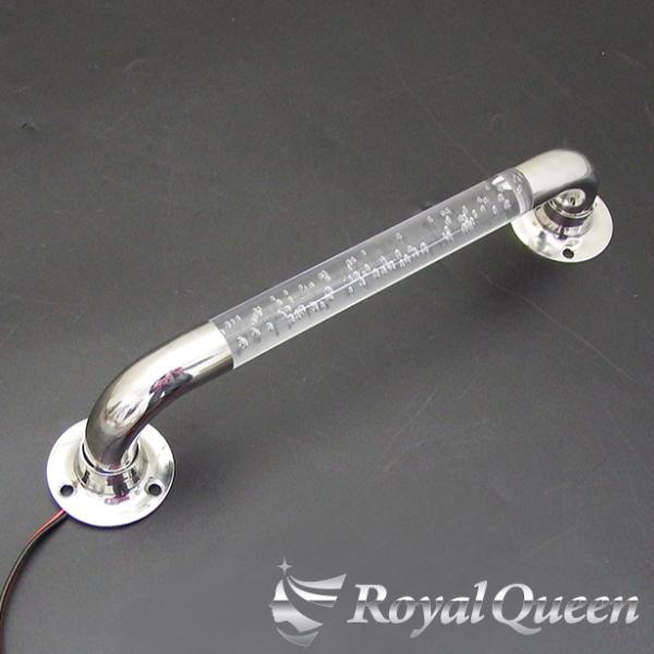 汎用 手すり ドアノブ 水泡 アクリル&ステンレス 昼白色 LED5☆ 25Φ