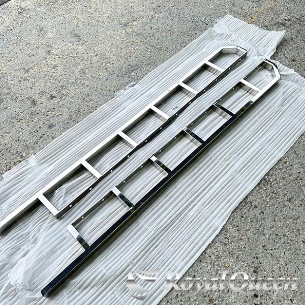 インテリア用梯子ブラック　パイプハシゴ　中古 8尺】伸縮ロフトはしご_ブラック_手すりつき : ロフトはしご販売