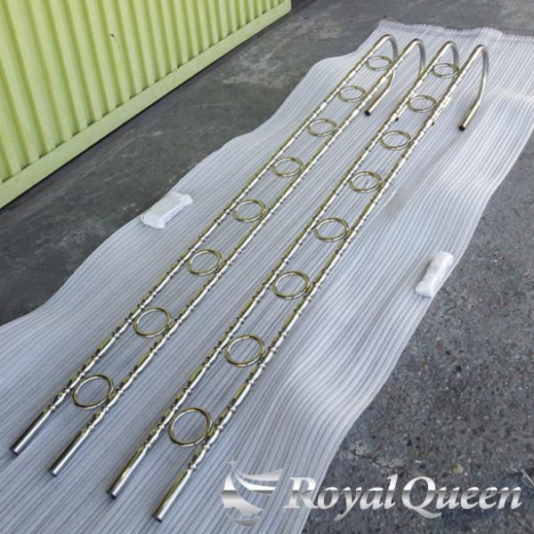 汎用 2t用 絞りパイプ ハシゴ 25Φ 全長約2100mm リング100 梯子 ハシゴ
