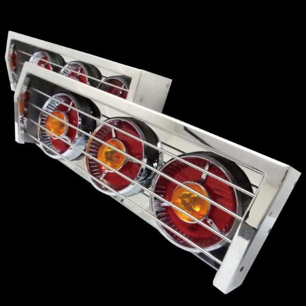 デコトラ 丸テール 赤/オレンジ 単体6個セット