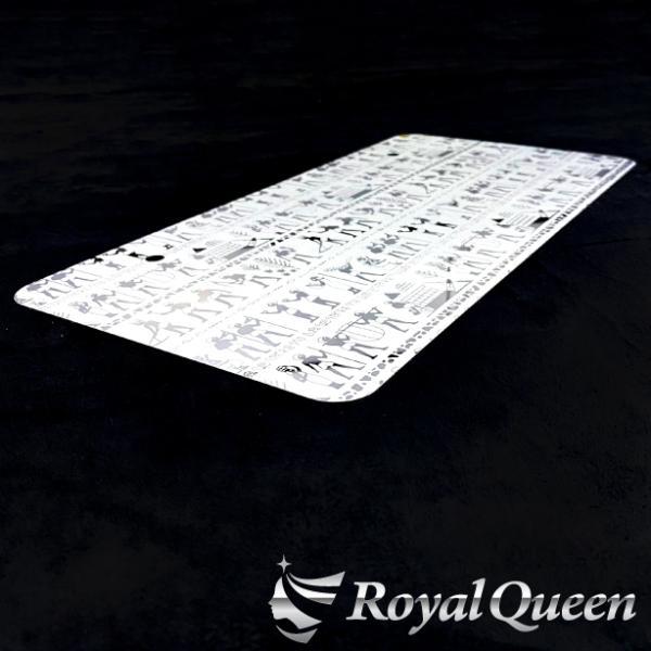 Royal Queenオリジナル♪ステンレス製 小型中型車用 名刺板 エジプト柄