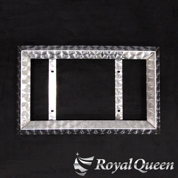 大型車用 字光式ｏｋ 40角おこし ステンレス 大きな割引 ナンバーフレーム ウロコ柄