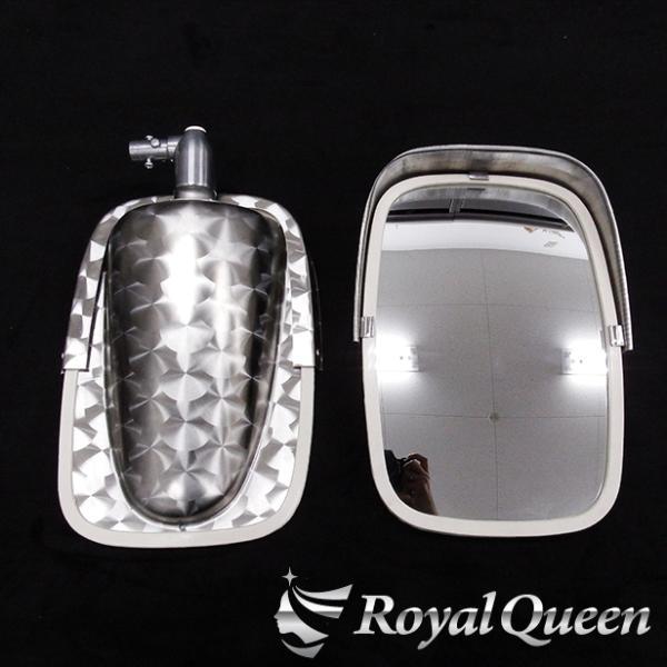 訳ありB品☆復刻版 ステンレス製 五光ミラー ウロコ柄(下) ハイウェイ