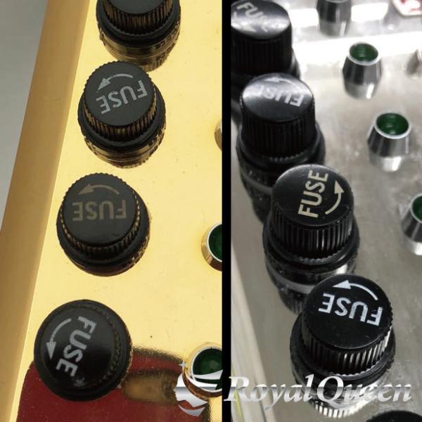スイッチボックス 6連 ステンレス ゴールドメッキ 12v/24v共用【RQSB2