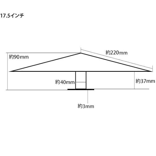 新型 一文字型 ホイール スピンナー ウロコ柄 17.5インチ【RQWS32