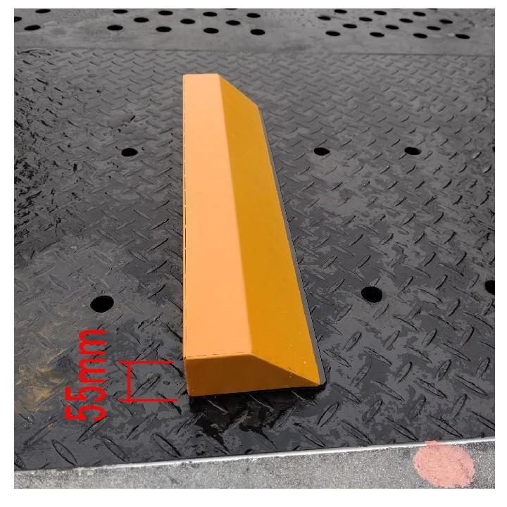 積載車車輪止めローダウン＆標準型兼用タイプ/2個1セット/爪幅250mm