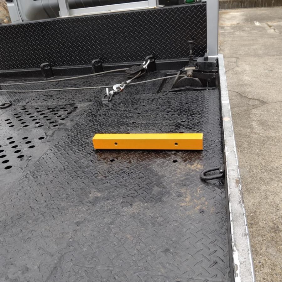 積載車車輪止めローダウン＆標準型兼用タイプ/2個1セット/爪幅250mm