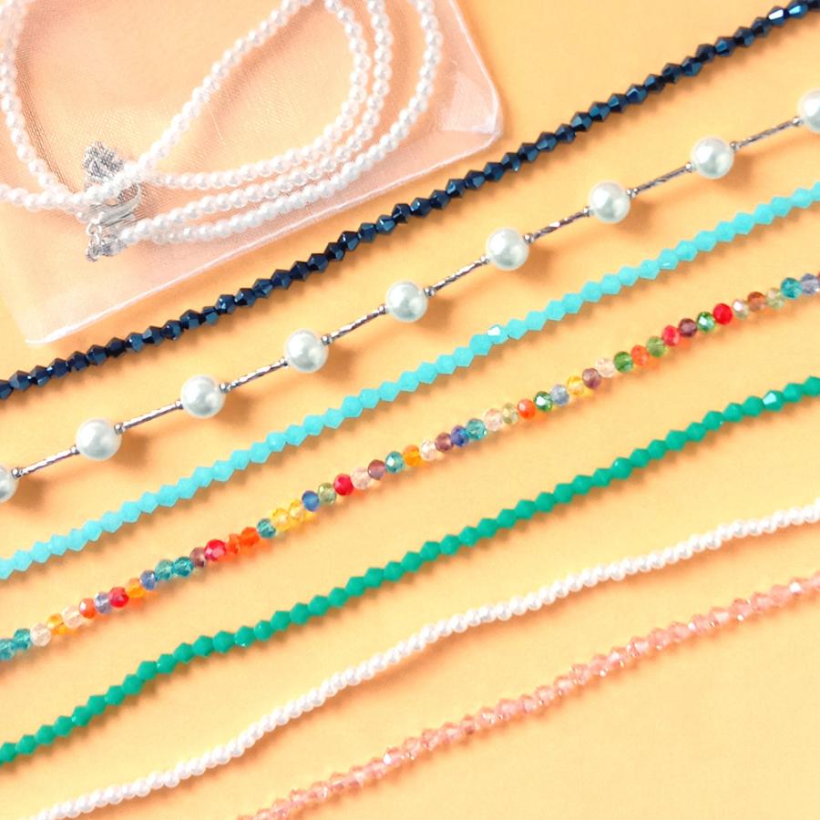 【5本セット】マスクネックレス 色柄おまかせアソート マスクのアクセサリー ストラップ ネックレス ラッピング無料 退職 お礼プチギフト お返しギフト |  | 13