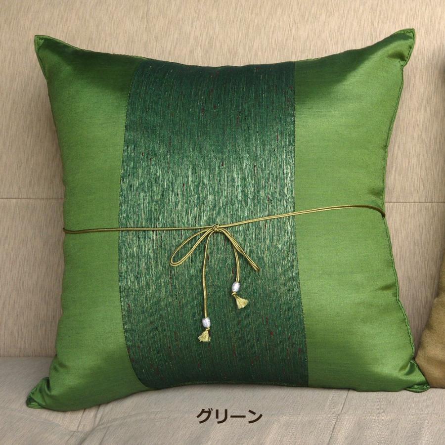 洗濯機で洗えるシルク調 2WAYデザイン クッションカバー 40×40 リボンの有り無しを自由に変えられる インテリア 模様替え |  | 10