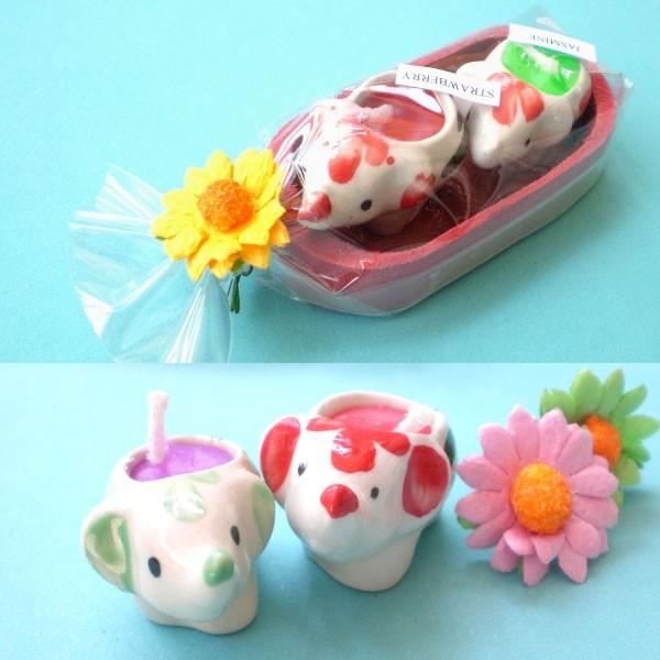 【5個セット】ゾウさんアロマキャンドル 5組入り 陶器入りアロマキャンドルが2個入ったプチギフト | 