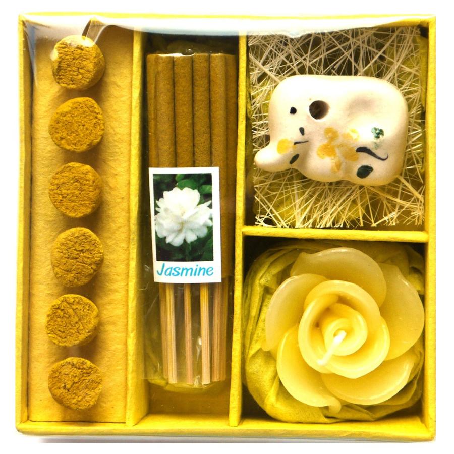 アロマギフトBOX  / 退職ギフトお返しプチギフト アロマキャンドルと2種類のお香が入ったギフトボックス アロマグッズのセット 7色から選べます！ |  | 07