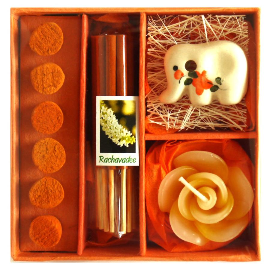 アロマギフトBOX  / 退職ギフトお返しプチギフト アロマキャンドルと2種類のお香が入ったギフトボックス アロマグッズのセット 7色から選べます！ |  | 08