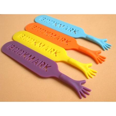 【2枚セット】本から手が飛び出して見えるしおりブックマーク / ハッピーハンドブックマーク / 退職お礼・お返しギフト・結婚式プチギフトに |  | 03