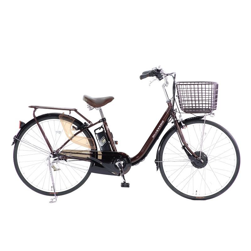 遠藤商事 26インチ 電動アシスト自転車 ファミチャリ ホワイト CYCOO 《お手頃価格！》CYCOO(サイクー)Refna HOME(リフナホーム