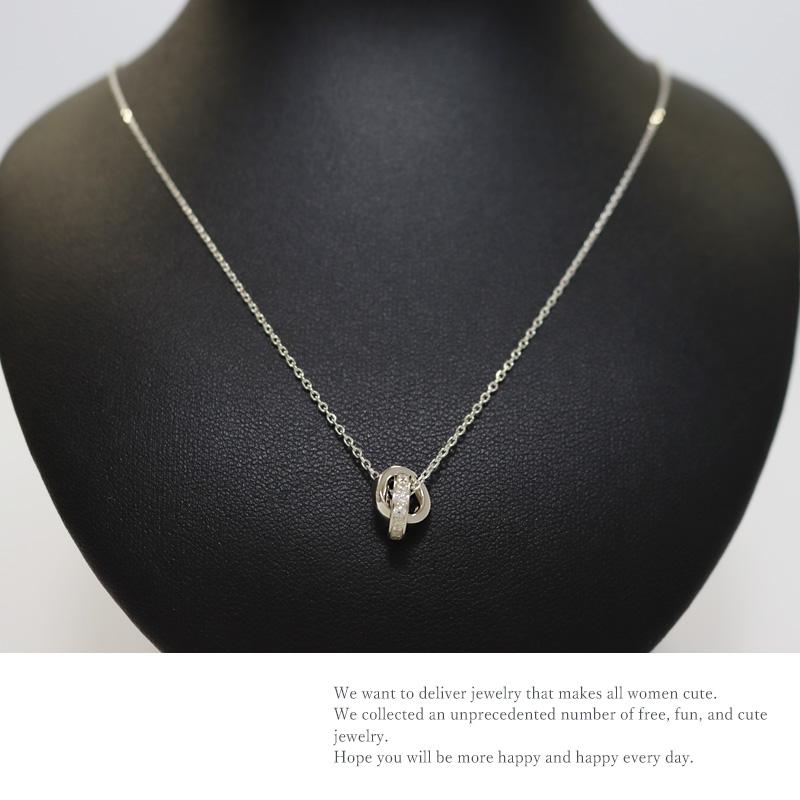 リボン済＆紙袋 4℃ ヨンドシー 正規品 ネックレス レディース ペンダント ダブルループ プレゼント ジュエリー アクセサリー | 4℃ | 10