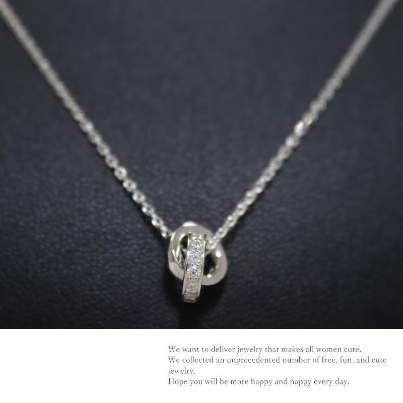 リボン済＆紙袋 4℃ ヨンドシー 正規品 ネックレス レディース ペンダント ダブルループ プレゼント ジュエリー アクセサリー | 4℃ | 11