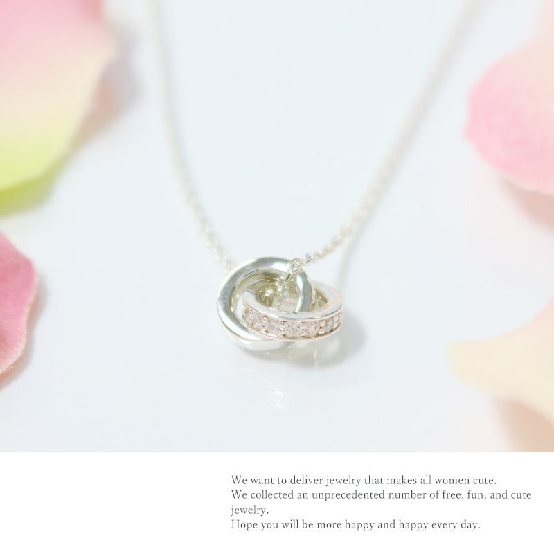 リボン済＆紙袋 4℃ ヨンドシー 正規品 ネックレス レディース ペンダント ダブルループ プレゼント ジュエリー アクセサリー | 4℃ | 09