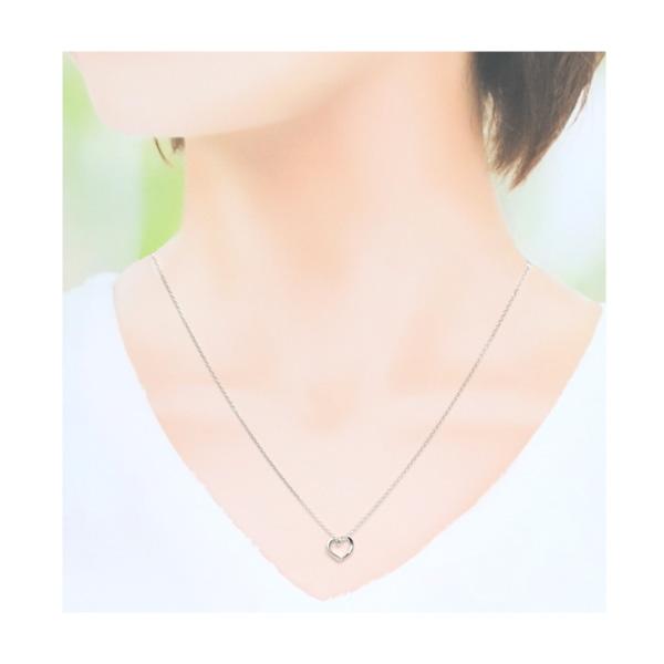 リボン済＆紙袋 4℃ ネックレス ヨンドシー 正規品 レディース 1月誕生石 ハートモチーフネックレス ペンダント 4ドシー | 4℃ | 07