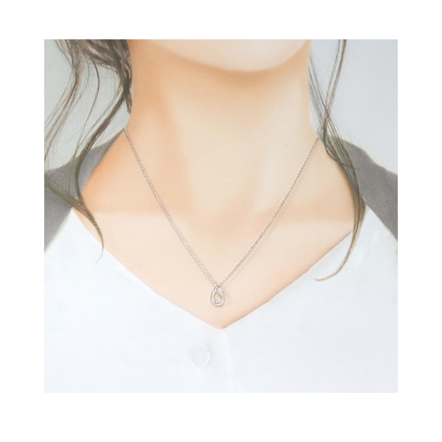 リボン済＆紙袋 4℃ ネックレス ヨンドシー 正規品 レディース しずくモチーフ ペンダント 1月誕生石 4ドシー プレゼント | 4℃ | 07