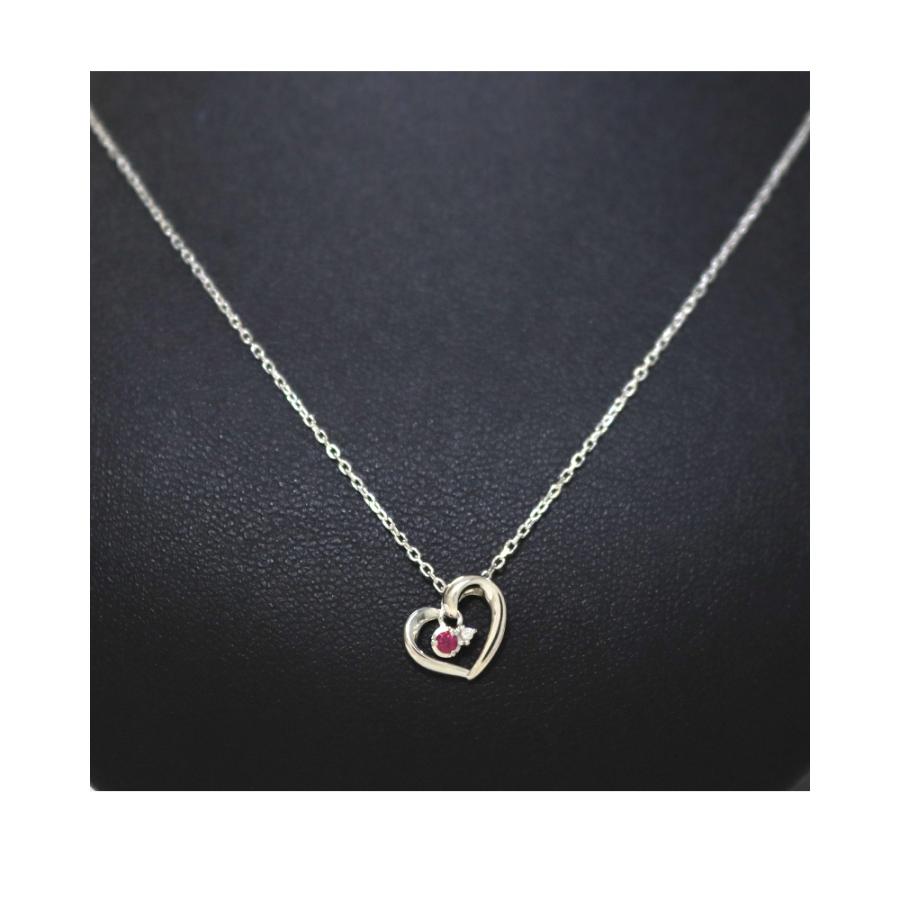 リボン済＆紙袋 4℃ ネックレス ヨンドシー 正規品 レディース 7月 誕生石 誕生日 ハートモチーフ 4ドシー ペンダント | 4℃ | 12