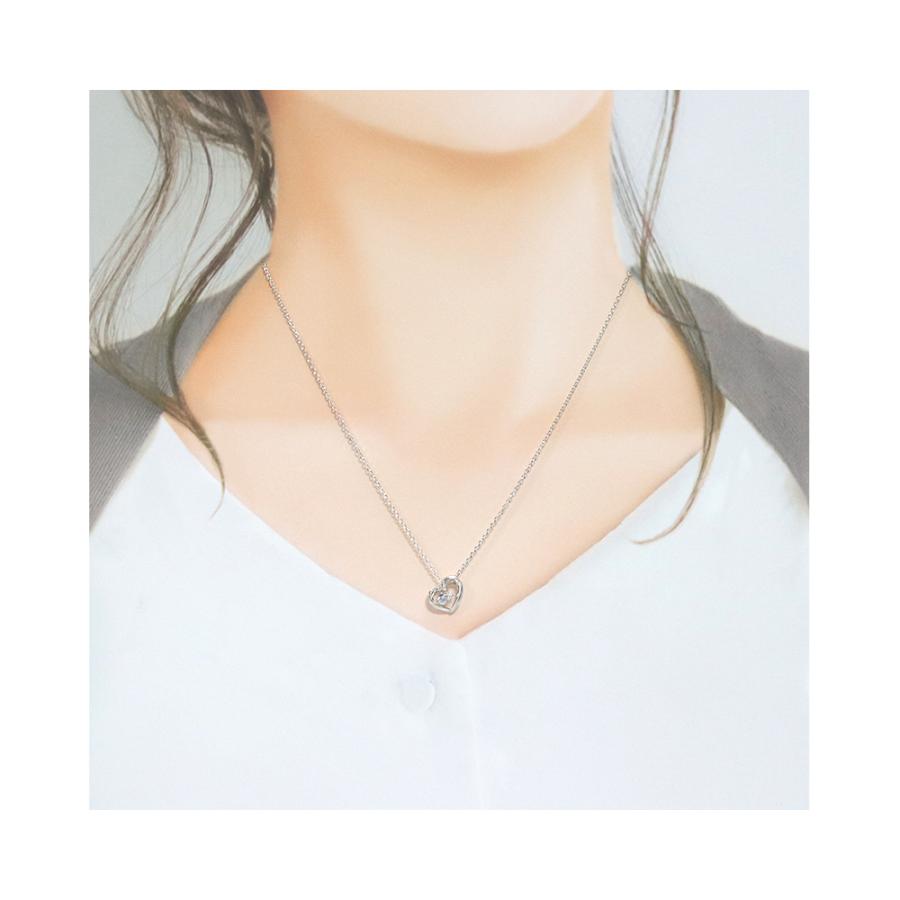 リボン済＆紙袋 4℃ ネックレス ヨンドシー 正規品 レディース 12月 誕生日 誕生石 ハートモチーフネックレス 4ドシー | 4℃ | 05