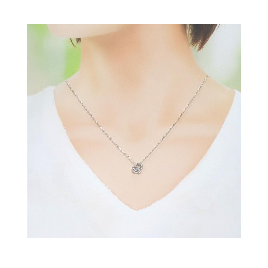 リボン済＆紙袋 4℃ ネックレス ヨンドシー 正規品 レディース 12月 誕生日 誕生石 ハートモチーフネックレス 4ドシー | 4℃ | 07