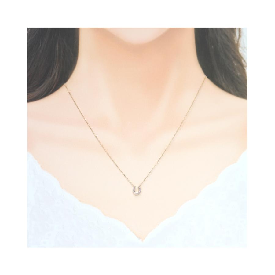 リボン済＆紙袋 4℃ ネックレス ヨンドシー 正規品 レディース 馬蹄モチーフネックレス ペンダント 4ドシー プレゼント | 4℃ | 04