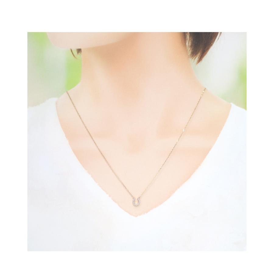 リボン済＆紙袋 4℃ ネックレス ヨンドシー 正規品 レディース 馬蹄モチーフネックレス ペンダント 4ドシー プレゼント | 4℃ | 05