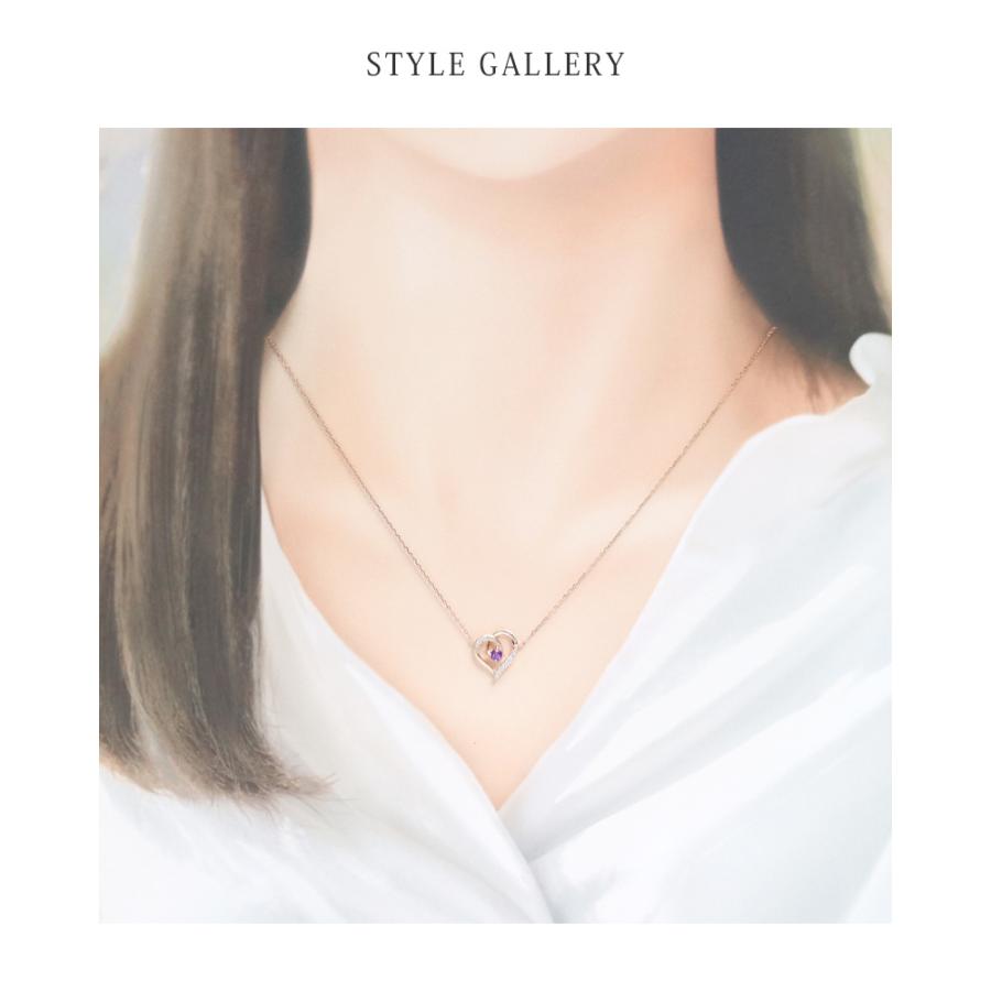 リボン済＆紙袋 4℃ ネックレス ヨンドシー 正規品 レディース ハートモチーフ 2月 誕生石 誕生日 ペンダント 4ドシー | 4℃ | 04