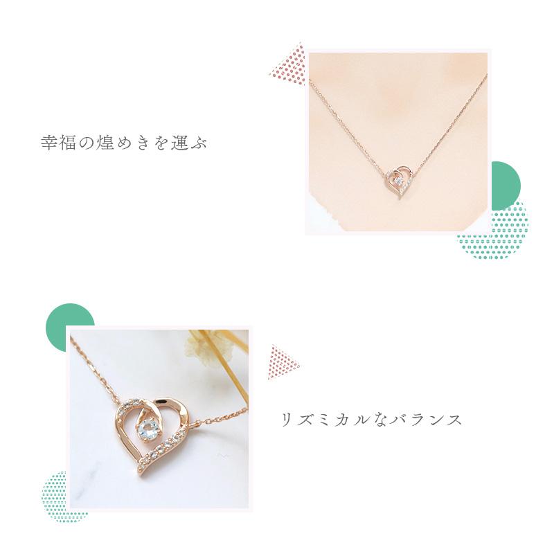 リボン済＆紙袋 4℃ ヨンドシー 正規品 ネックレス レディース 3月誕生石 誕生日 ハートモチーフ プレゼント アクセサリー | 4℃ | 04