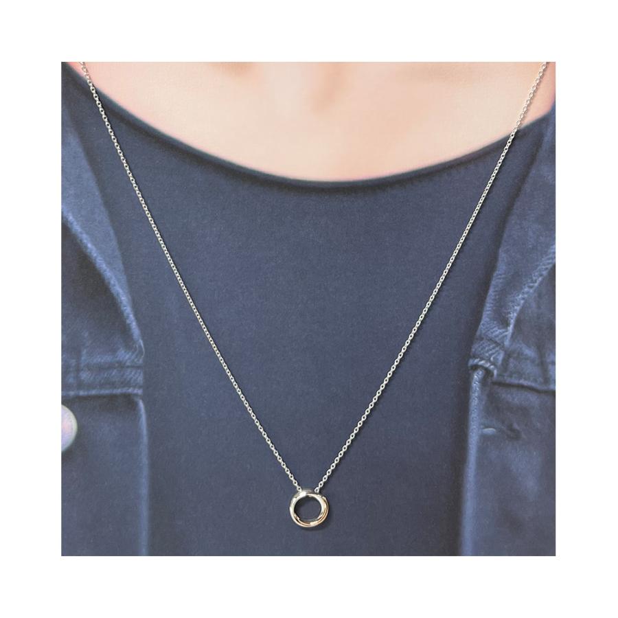 リボン済＆紙袋 4℃ ネックレス メンズ レディース ペアネックレス ヨンドシー 正規品 サークルモチーフ ペンダント 4ドシー | 4℃ | 04